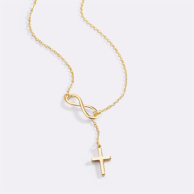 Infinity Cross Pendant Necklace