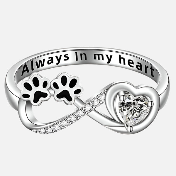 Zirconia Paw Ring