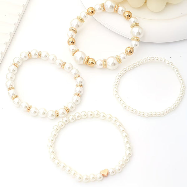 Pearl Stacking Bracelet | Set of 4