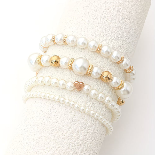 Pearl Stacking Bracelet | Set of 4