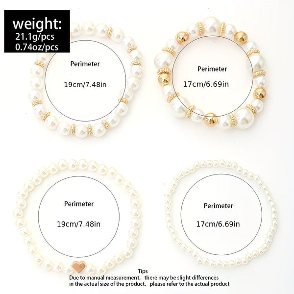 Pearl Stacking Bracelet | Set of 4