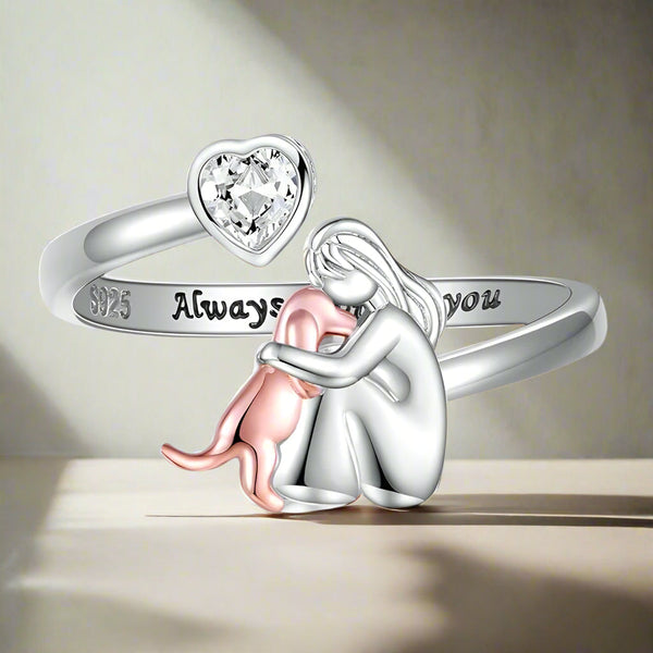 Adjustable Dog Ring with Zirconia