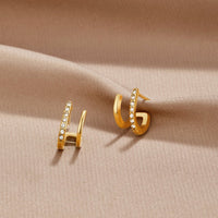 Gold & Crystal Claw Earrings