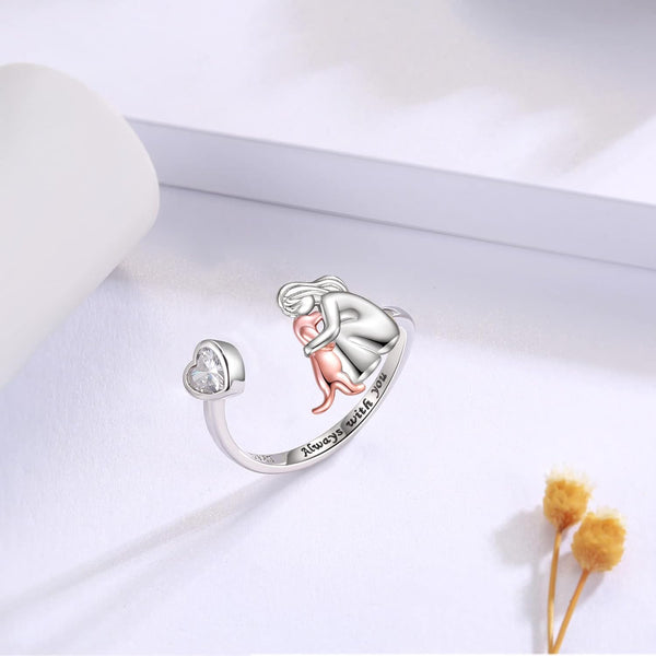 Adjustable Dog Ring with Zirconia