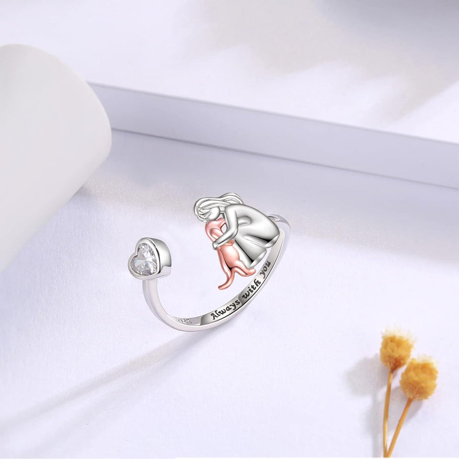 Adjustable Dog Ring with Zirconia