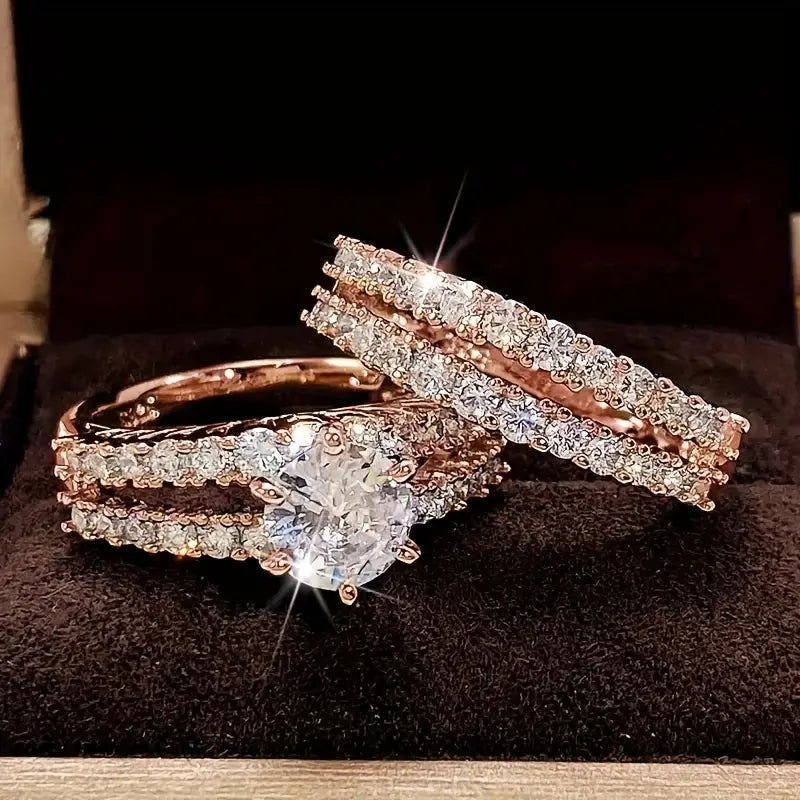 Eternal Radiance Ring Set | Gold