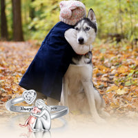 Adjustable Dog Ring with Zirconia