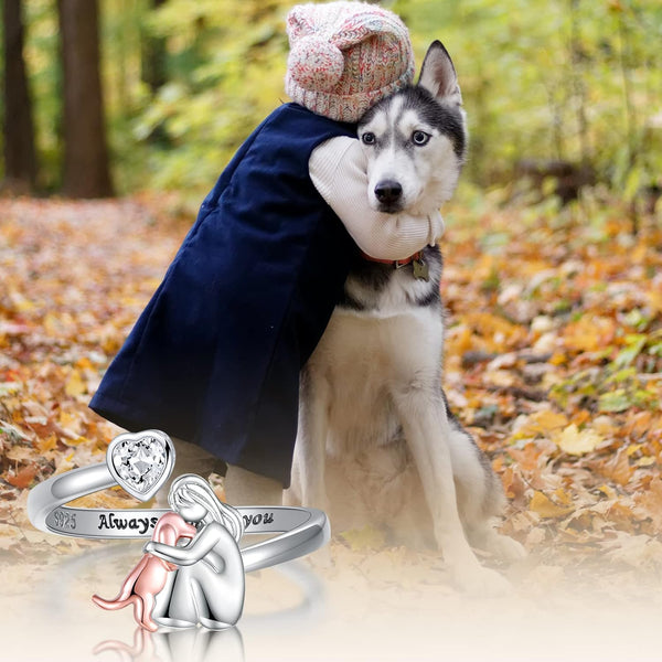 Adjustable Dog Ring with Zirconia