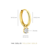 Larmes de Lune Stone Hoop Earrings | Gold