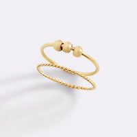 Dainty Stackable Beaded Fidget Ring