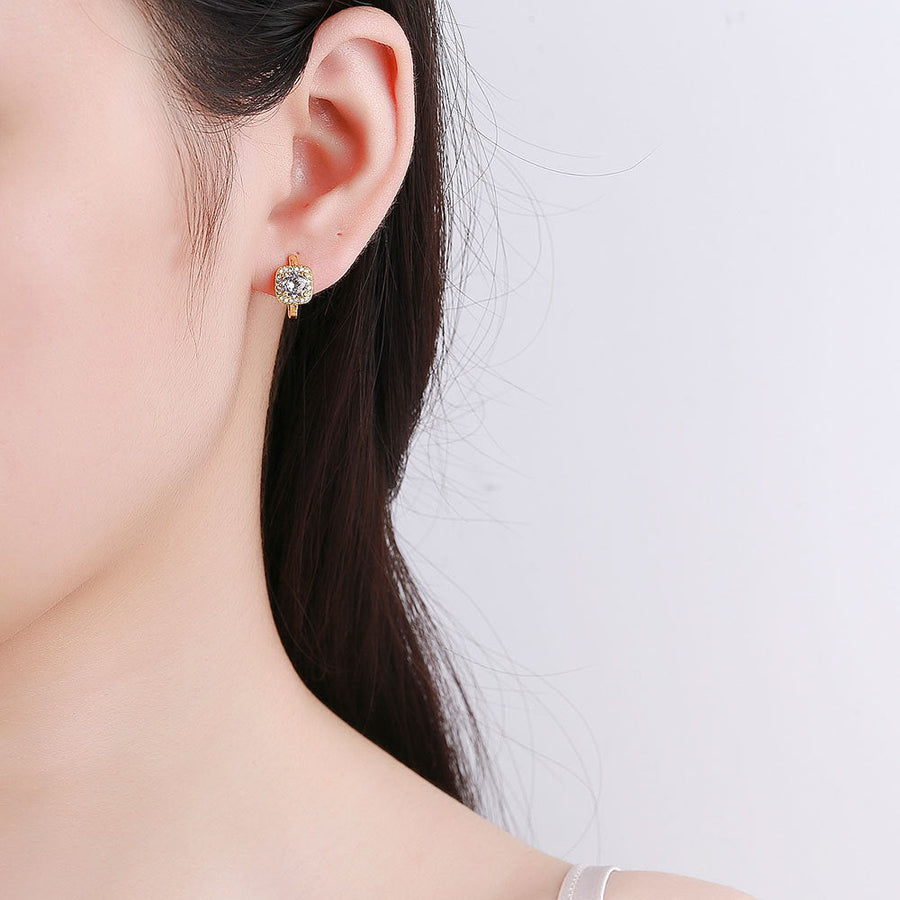Nadine square earrings - Gold