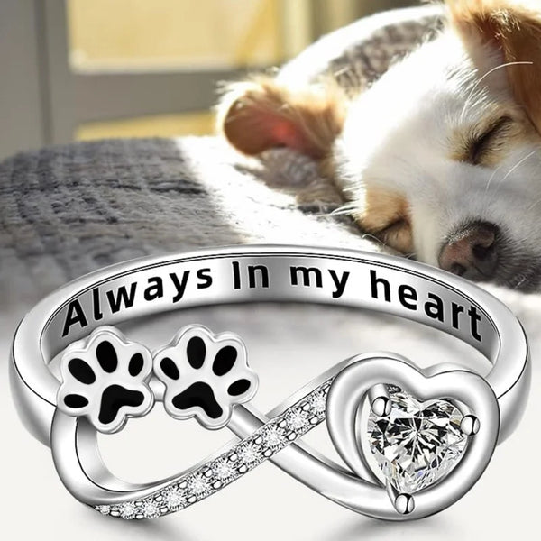Zirconia Paw Ring