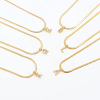 Diamond Initial Herringbone Necklace