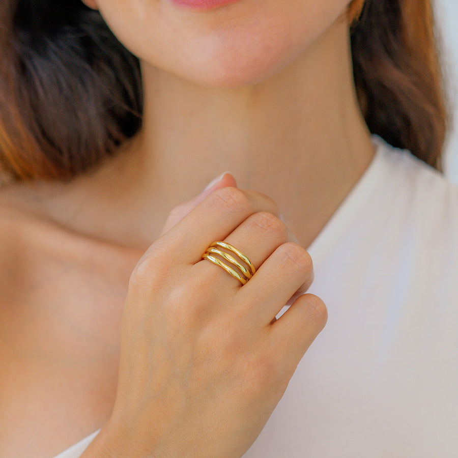 Gold Triple Ring