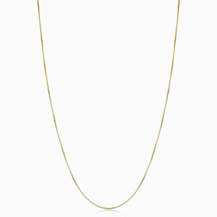 Bodega Box Necklace | White Gold