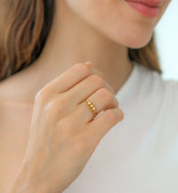 Dainty Stackable Beaded Fidget Ring