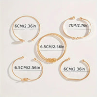 Knotted Elegance Bracelet Set | Gold