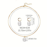 Elegant Graceful Pearl Necklace Set