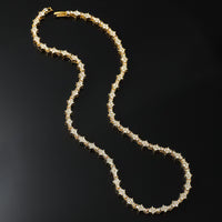Classic Cluster Tennis Necklace | Gold