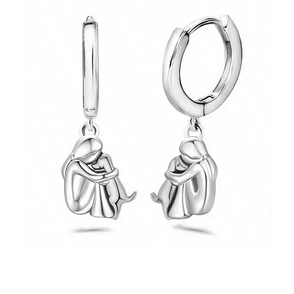 Hug Pendant Necklace + Earrings
