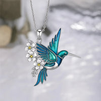 Hummingbird Necklace + Earrings Set