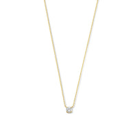 Cléa Stone Necklace | White Gold