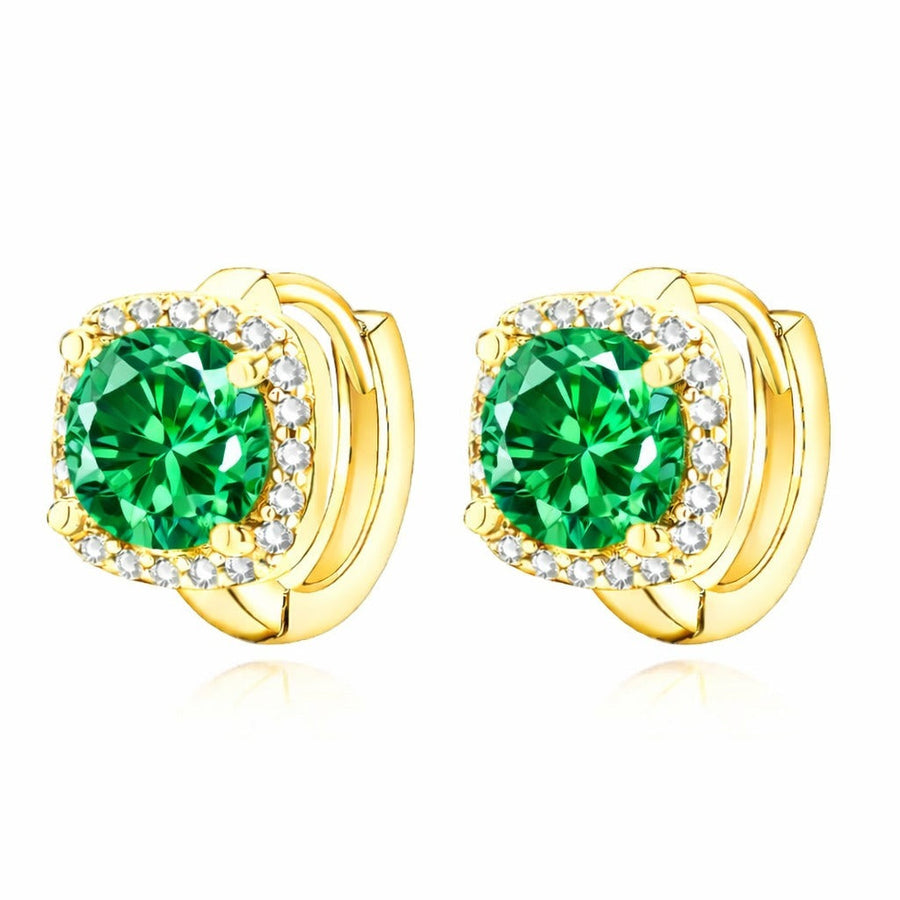Nadine Emerald Earrings | Gold