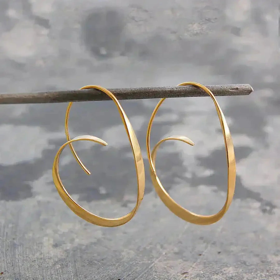 Open Spiral Drop Earrings