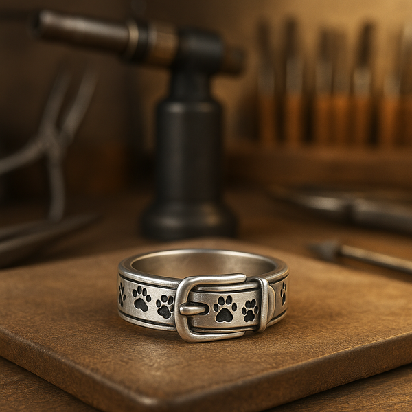 Cute Dog-Inspired Collar Ring