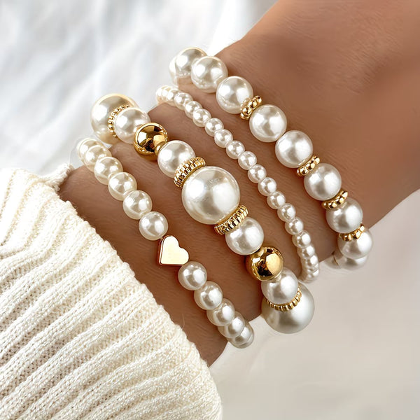 Pearl Stacking Bracelet | Set of 4