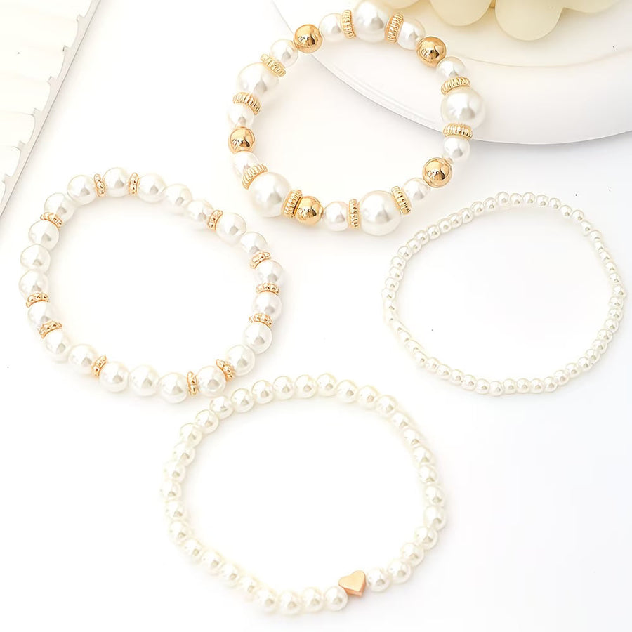 Pearl Stacking Bracelet | Set of 4