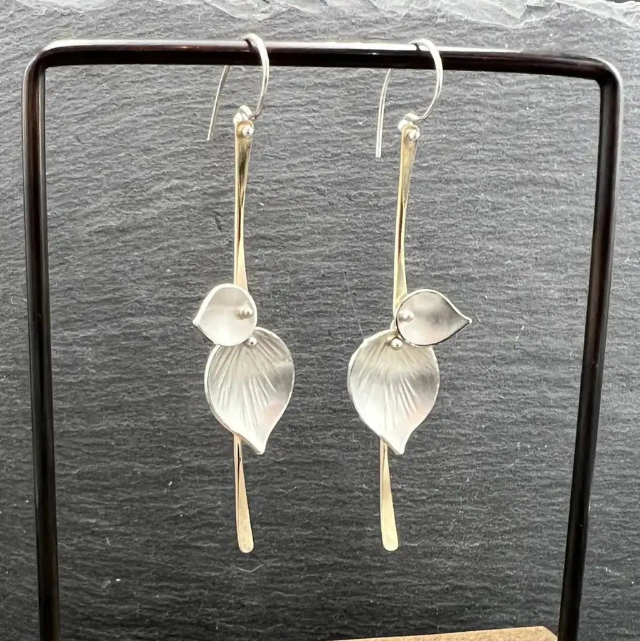 Silver Leaf Vintage Earrings