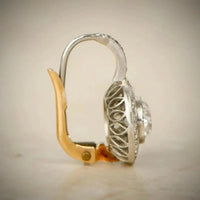 Vintage Gold and Silver Crystal Earrings