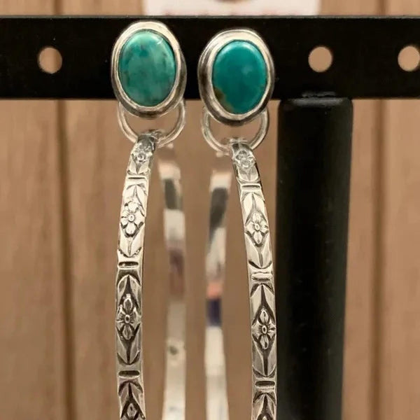 Vintage Onyx Boho Chic Earrings