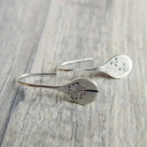 Vintage Silver Flower Earrings