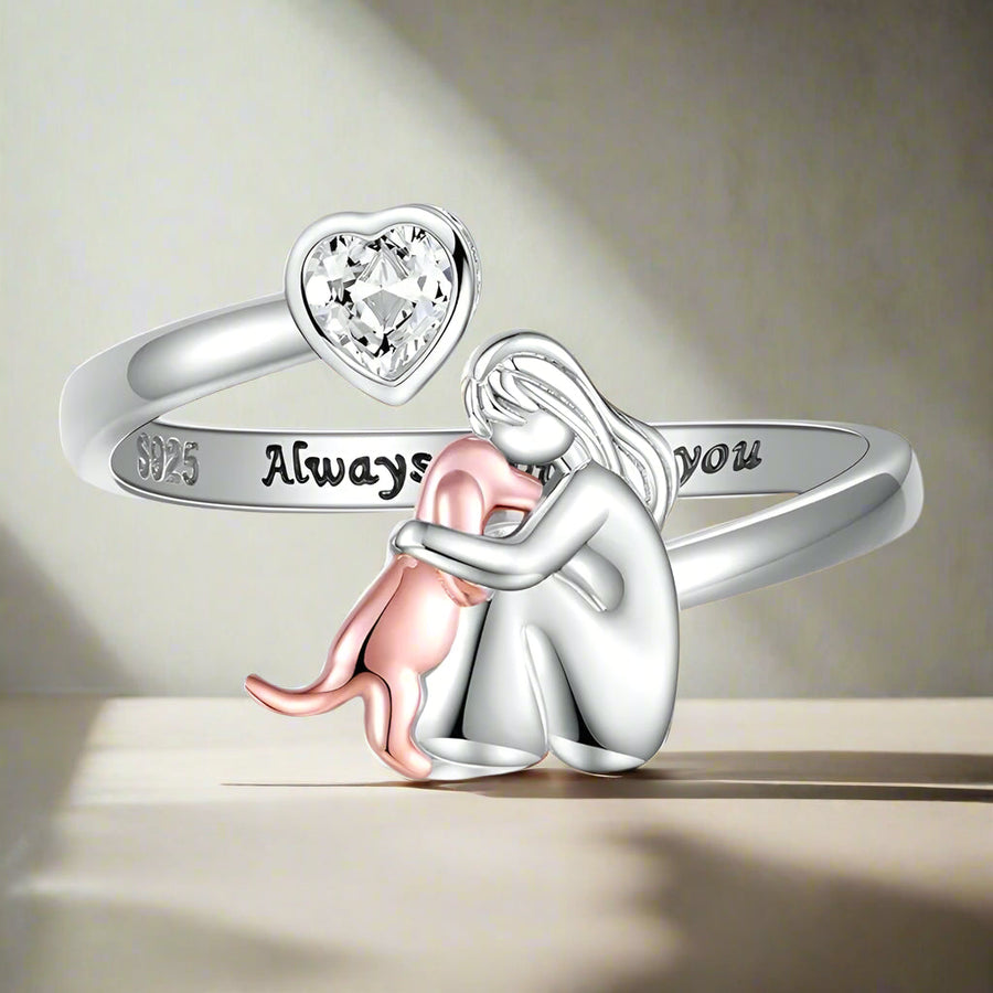 Adjustable Dog Ring with Zirconia